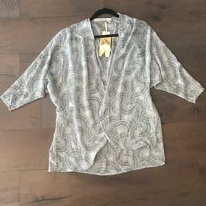 Black and ivory patterned cardigan